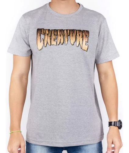 Camiseta Creature Logo Rust Cinza Mescla Original