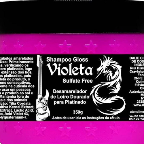 Shampoo Gloss Violeta Coiffer - Limpa E Hidrata 350g