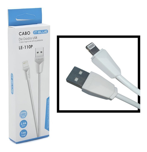 Cable de datos con cargador USB Lightning para iPhone 6, 7, 8, 1 metro