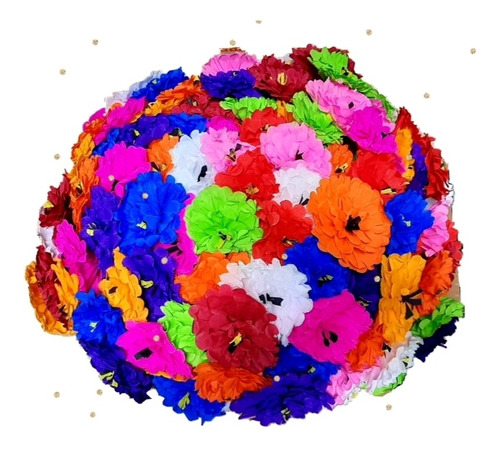 Flores De Papel Multicolor  50 Piezas