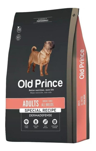 Alimento Old Prince Special Recipe Dermadefense para perro adulto todos los tamaños sabor cordero y arroz en bolsa de 17 kg