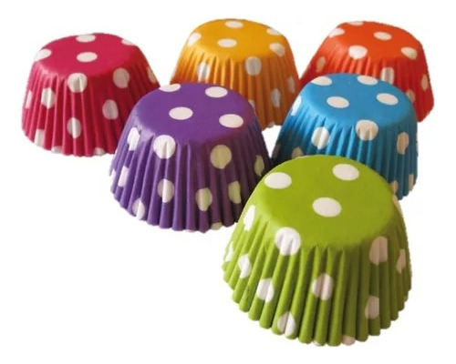 1000 Mini Capacillos De Puntitos Para Cupcake Y Más