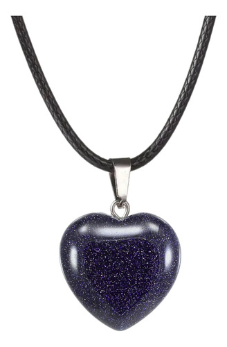 Collar Piedra Gema Natural Corazón Yoga Reiki Curación Mujer