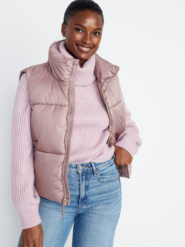 Parka Mujer Old Navy Sin Mangas Rosado