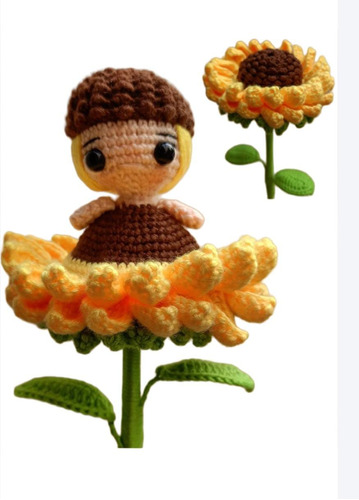 Girasol Reversible Tejido A Crochet 