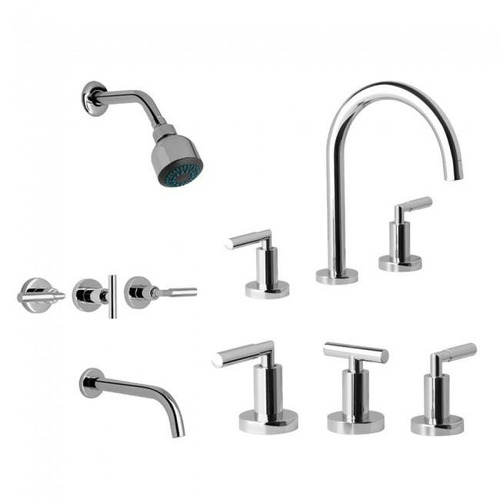 Griferia Baño Combo Completo Hydros Novara Lever