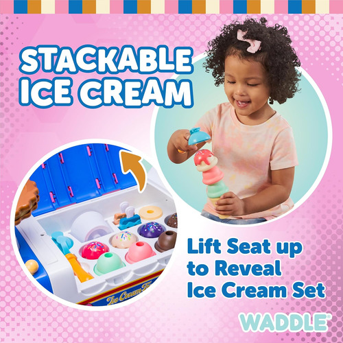 Waddle Camión De Juguete De Helado Para Niños Juguetes Par
