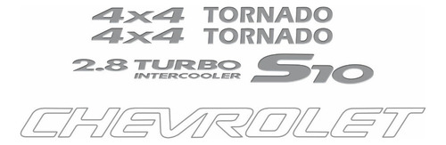 Kit Adesivo Chevrolet S10 Tornado 4x4 2006 Prata S10kit53