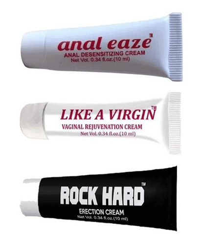 Lubricante Paquete Like A Virgin/anal Eaze/rock Hard 10ml