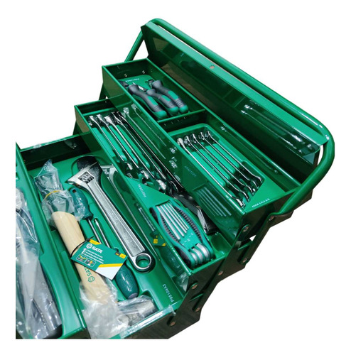 Caixa De Ferramenta Completa Mecânico Oficina 40cm 70pç Sata