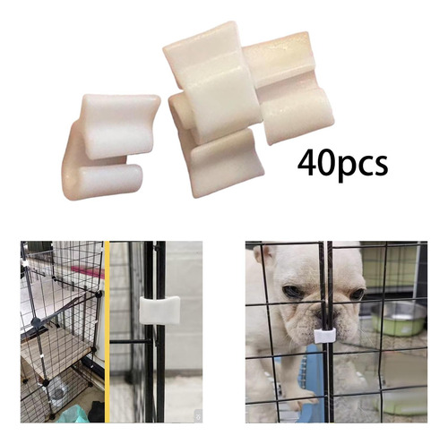 40 Piezas Jaula De Conejo Caja De Alambre Cerradura De