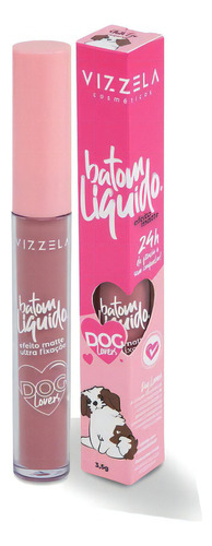 Vizzela Dog Lovers Batom Líquido Shih Tzu Matte 3,5g