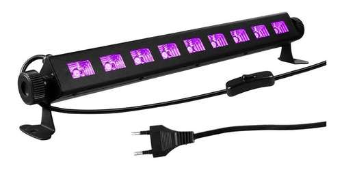 Imagen 1 de 10 de Barra Luz Negra Uv Lampara Ultravioleta Efectos Fiestas 9x3w
