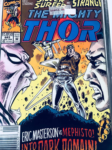 Comic The Mighty Thor #443. Mar 1992. Newsstand Dimsa.