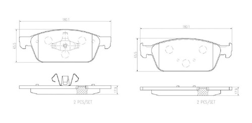 Imagen 2 de 6 de Balatas Brembo (d) Ford Transit Escape 13 Focus St 13-18