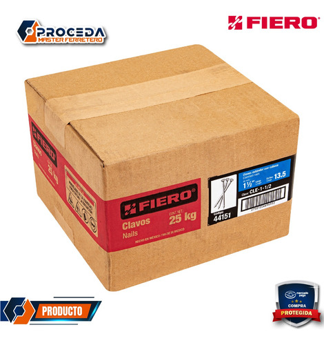 Kilo De Clavo Standard 1-1/2 Con Cabeza En Caja 25 Kg 44151