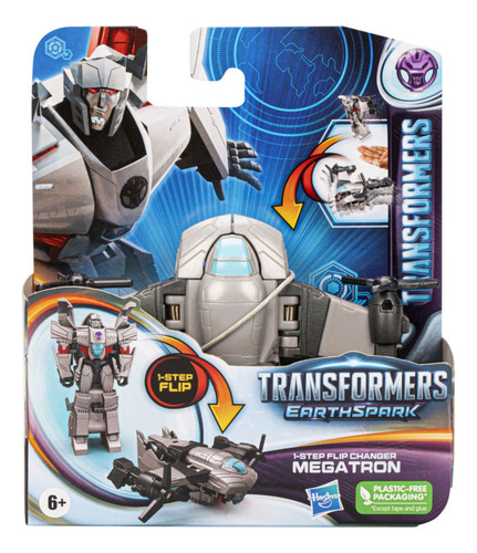Figura Acción Transformers Earthspark 1-step Flip Megatron