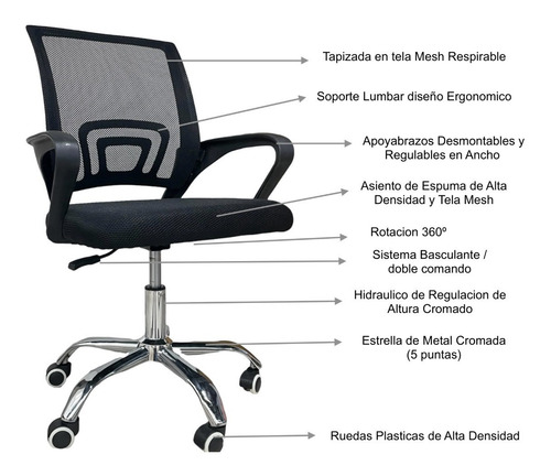 Sillón Ejecutivo Selb Regulable Silla De Escritorio Oficina