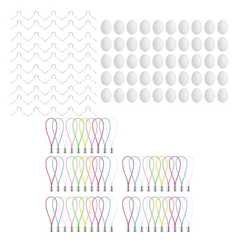 50x Suministros De Kit De Huevos De Pascua Sin Pintar Diy