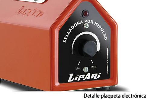 Imagen 3 de 4 de Selladora Manual Lipari 20 Cm Con Cuchilla De Corte Por Impulso Y Regulador De Temperatura Para Bolsas De Plastico Friselina