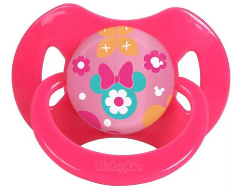 Chupeta De Silicone Babygo Tam 1 0-6 Meses - Disney Baby Cor Rosa