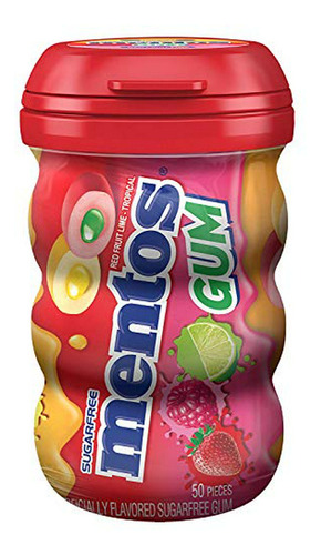 Paquete De 6  Curvy Bottle Red Lime Fruit Gum - 3.53oz