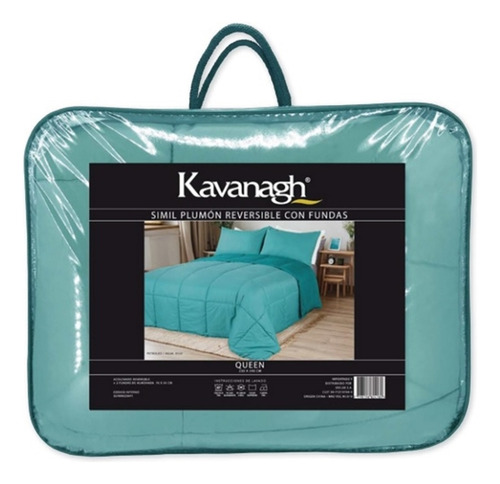 Acolchado Kavanagh Simil Plumón diseño liso color blanco de 230cm x 240cm