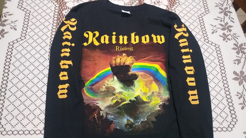 Rainbow Rising Playera Manga Larga Deep Purple Dio