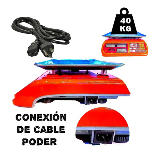 Imagen 4 de 7 de Bascula Electronica Peso Digital De Hasta 40kg