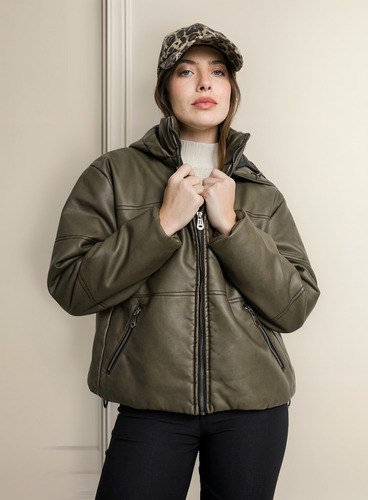 Campera Puffer Importada Mujer Benka Amazonia Capucha