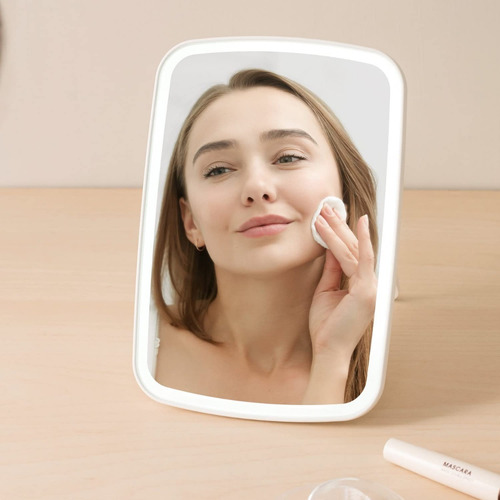 Imagen 3 de 10 de Espejo De Maquillaje Pantalla Táctil Y Luces Led Recargable