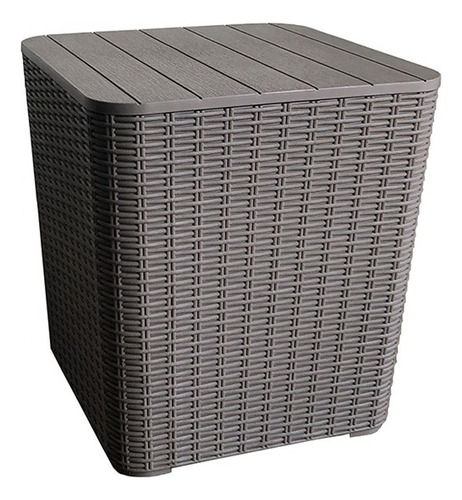 Mesa Auxiliar Capri Rattan Gris Garden Life Adeleste