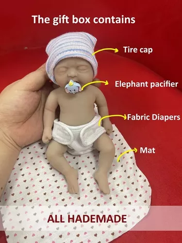 Bebê Reborn Mini Corpo Silicone Sólido Molinho Realista