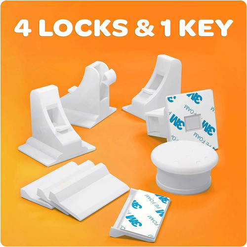 Safety Baby Magnetic Cabinet Locks - No Tools Or Screws Need