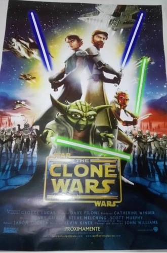 Poster Original De Cine- Star Wars: The Clone Wars- 2008-