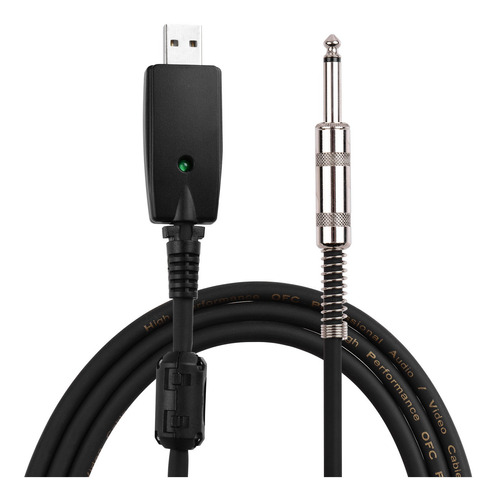 Cable Usb Para Guitarra Andio Usb Macho A 6,35 Mm