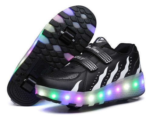 Zapatos De Luces Led Para Niños, Tenis Con Ruedas