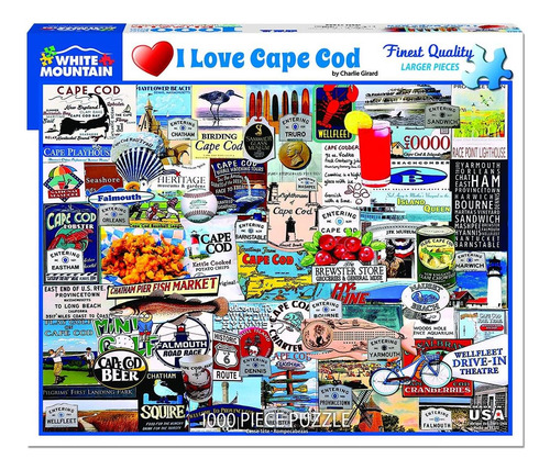 Rompecabezas De White Mountain I Love Cape Cod Rompecabezas