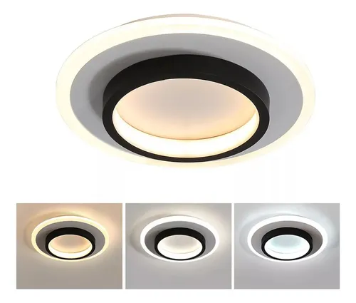 Lámpara De Techo Moderna 265v 32w Luz De 3 Colores Redonda