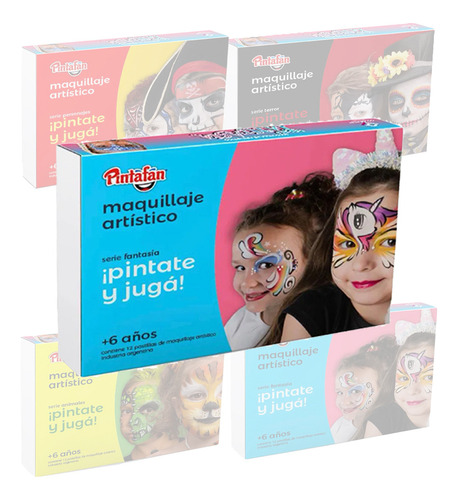 Kit Maquillaje Artistico Pintura Para Niñas Fiesta Carnaval