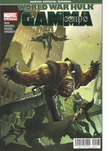 Comic Marvel World War Hulk Gamma Corps 4 #4 Español 