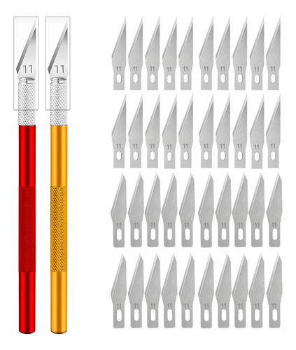 Kit De Cuchillos Metálicos Antideslizantes Para Grabado + 40