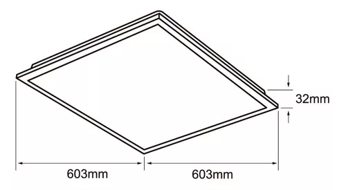 PANEL LED EMPOTRAR OPALINO 60X60 CMS. 36W LUZ BLANCA 100-240V –