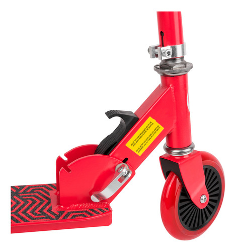Scooter Musa 100% Aluminio Con Casco, Rodilleras Y Coderas Color Rojo Sport Runner