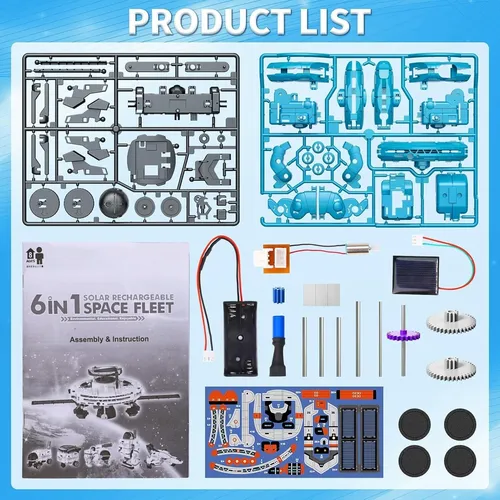 Juguete Educativo Robot Solar 6 En 1,kit De Robótica Solar