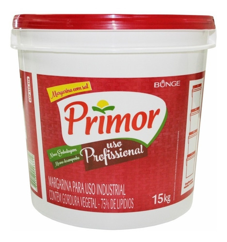 Margarina Primor Uso Profissional 15kg - Bunge
