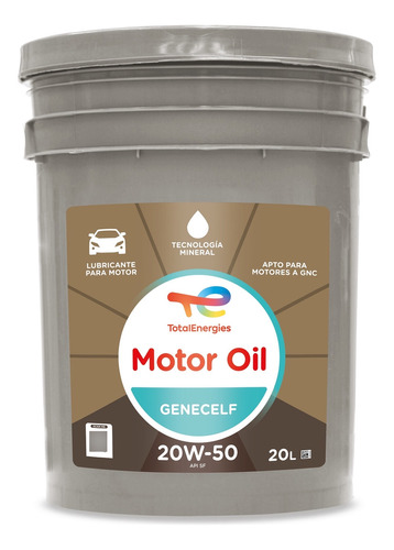 Total Motor Oil Genecelf 20w50 (aceite Motor) Balde 20l