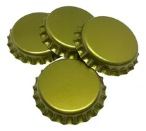 Comprar 1000 Tampinhas Coroa Rolha Metálica Cor Ouro Pry Off Cerveja