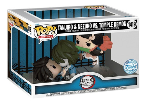 Funko Pop! Moment - Tanjiro And Nezuko Vs Temple Demon #1419