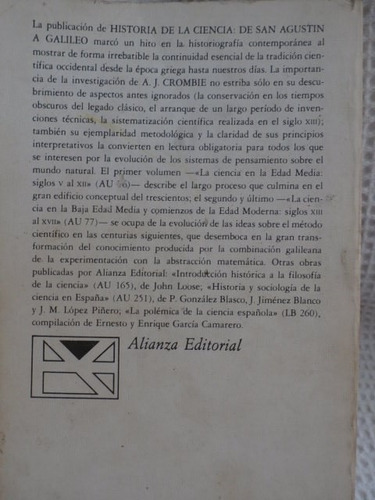 Historia De Filosofia De La  Ciencia Medieval. A.c.crombie.8